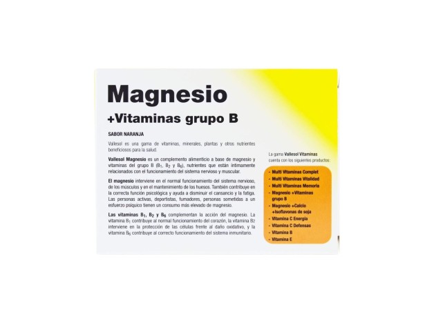 Vallesol Magnesio Y Vitaminas 24Comp Efervescentes
