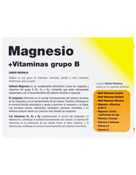 Vallesol Magnesio Y Vitaminas 24Comp Efervescentes