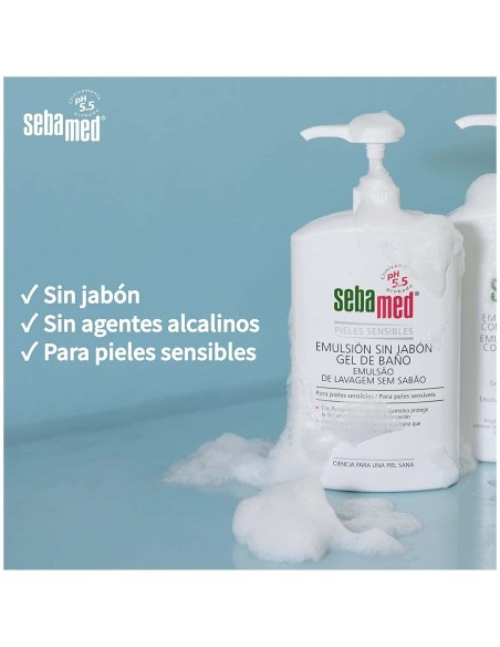 Emulsión Sin Jabón Gel De Baño 2 X 750 Ml