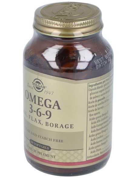 Solgar Omega 3-6-9 Pescado Lino Y Borraja 60 Perlas