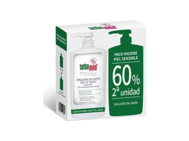 Emulsión Sin Jabón Gel De Baño 2 X 750 Ml
