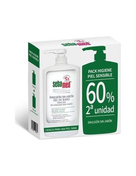 Emulsión Sin Jabón Gel De Baño 2 X 750 Ml