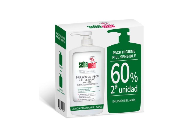 Emulsión Sin Jabón Gel De Baño 2 X 750 Ml