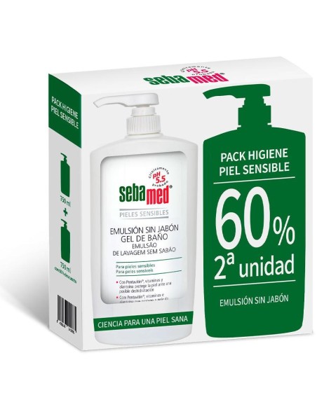 Emulsión Sin Jabón Gel De Baño 2 X 750 Ml