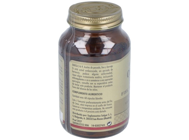 Solgar Omega 3-6-9 Pescado Lino Y Borraja 60...
