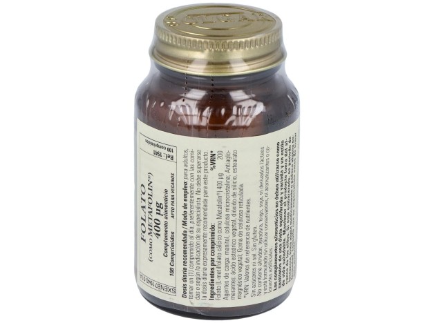 Solgar Folato Como Metafolin 400Mcg 100Comp