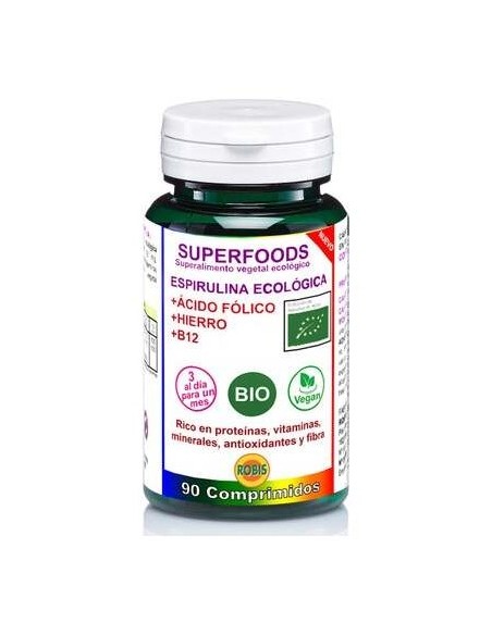 Robis Espirulina Eco + Acido Folico + Hierro + B12 90Comp