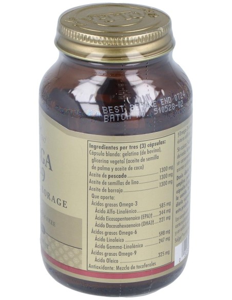 Solgar Omega 3-6-9 Pescado Lino Y Borraja 60 Perlas