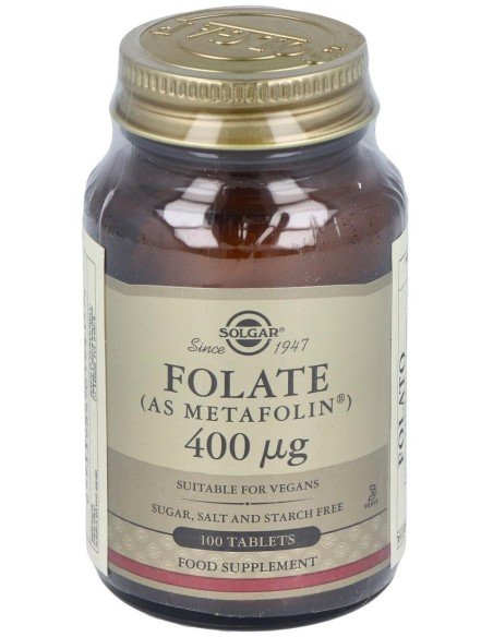 Solgar Folato Como Metafolin 400Mcg 100Comp