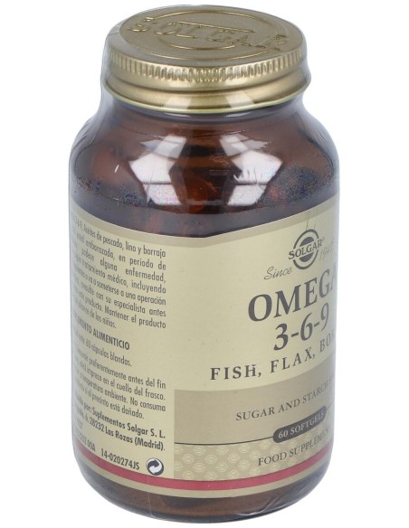 Solgar Omega 3-6-9 Pescado Lino Y Borraja 60 Perlas
