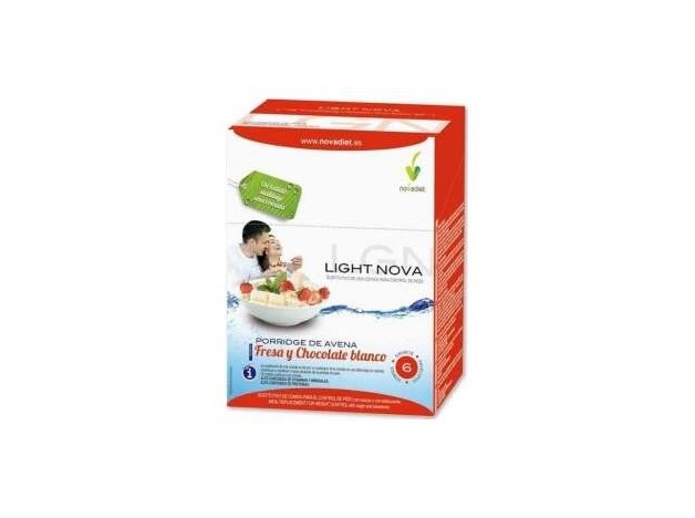 Light Nova Porridge Fresa - Novadiet - 6 Sobres
