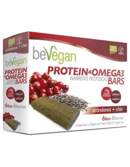 Barritas Proteicas-Antiox Arandano+Chia 6Uds. Bio Vegan