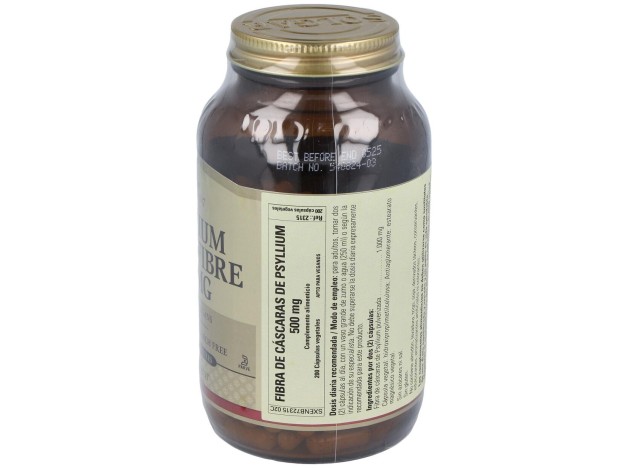 Solgar Fibra De Cáscara De Psyllium 500Mg 200Caps