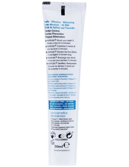Yotuel Farma Menta Dentífrico Blanqueador, 50 Ml