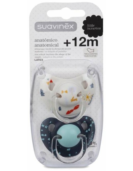 Suavinex® Chupete Anatómico Tetina Látex +12 Meses 2Uds