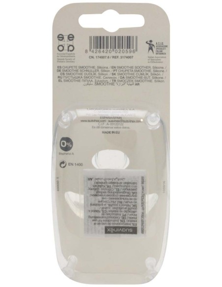 Suavinex® Chupete Anatómico Tetina Silicona 0-6 Meses 1Ud