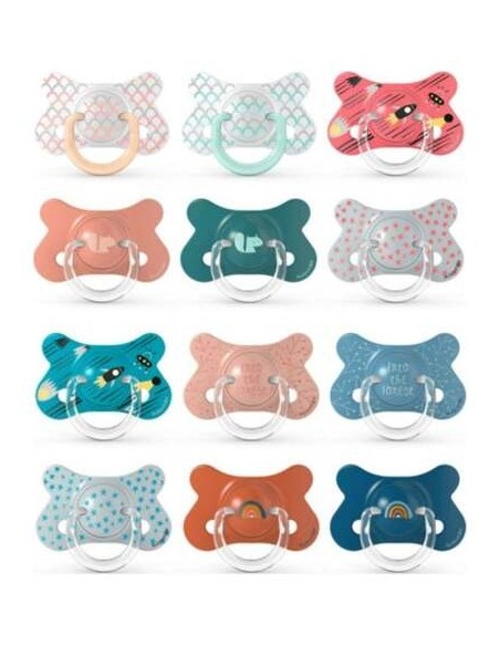 Pack De 2 Chupetes Fusión De Silicona Con Tetina Anatómica +18M