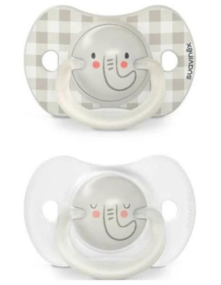 Suavinex Chupete Fusion Con Tetina Fisiológica De Silicona 6-18 Meses, 2 Uds