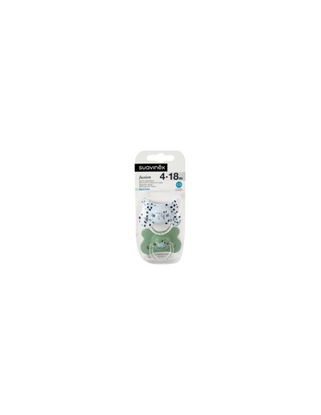 Suavinex Chupete Fusion Con Tetina Fisiológica De Silicona 6-18 Meses, 2 Uds