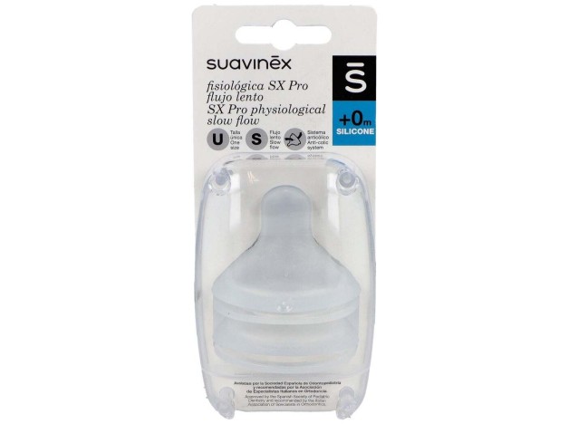 Suavinex Tetina Fisiológica Flujo S Silicona, 2...