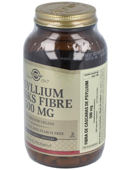 Solgar Fibra De Cáscara De Psyllium 500Mg 200Caps