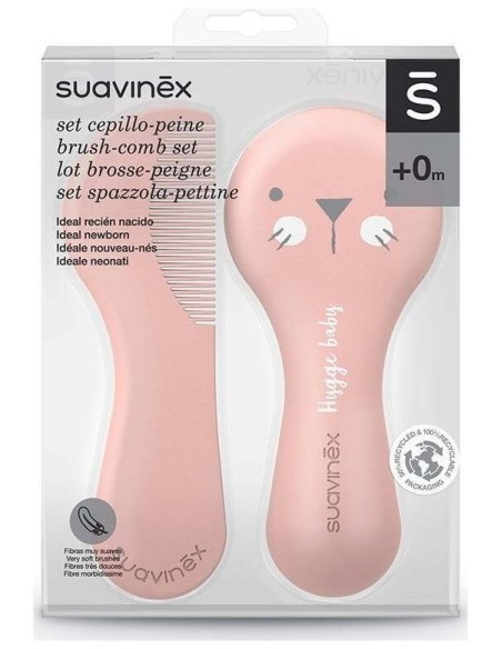 Suavinex Set Cepillo-Peine Rosa, 1 Ud