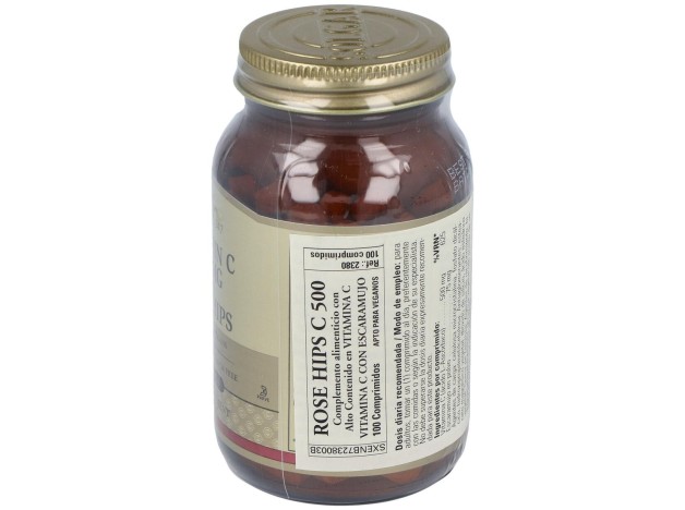 Vitamina C 500Mg Rose Hips 100Com