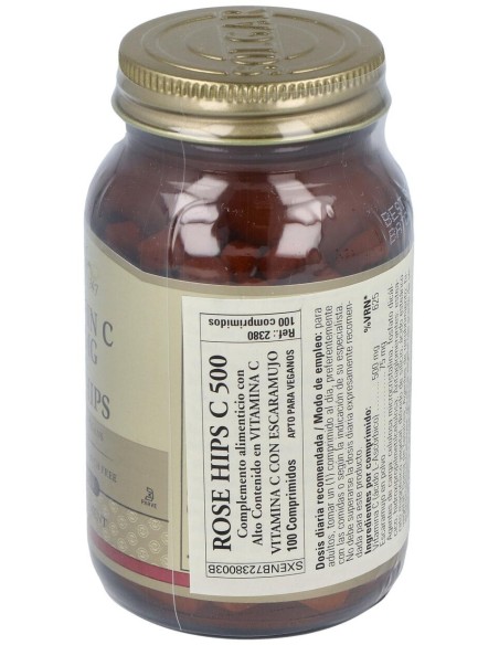 Vitamina C 500Mg Rose Hips 100Com