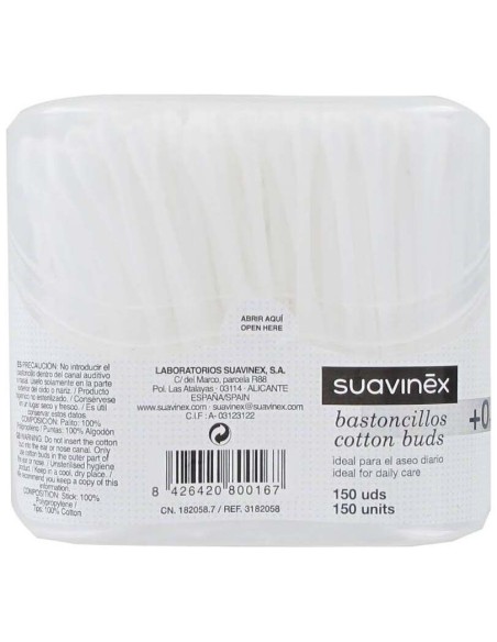 Suavinex Bastoncillos, 150 Uds