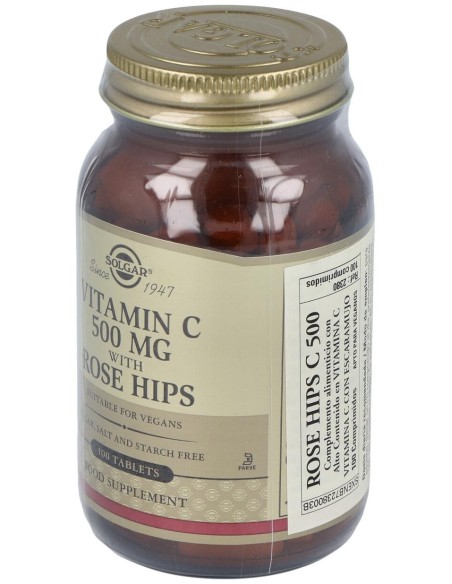 Vitamina C 500Mg Rose Hips 100Com