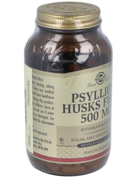 Solgar Fibra De Cáscara De Psyllium 500Mg 200Caps