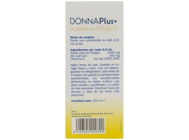 Donnaplus+ Aceite De Onagra Líquido, 150 Ml