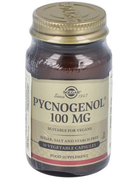 Solgar Pycnogenol 100Mg Extracto De Corteza De Pino 30Vcaps