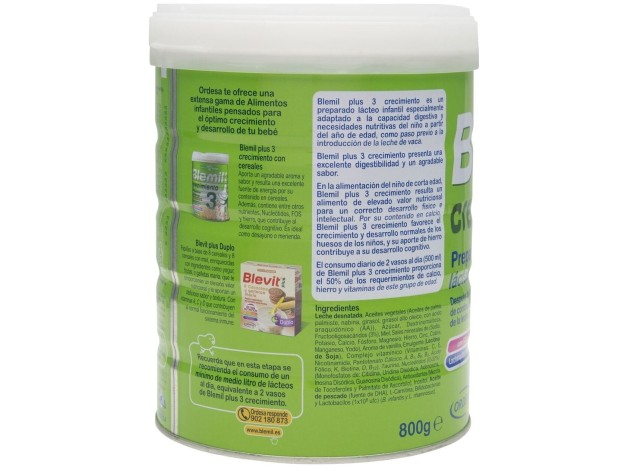 Blemil Plus Crecimiento 3, 800 G
