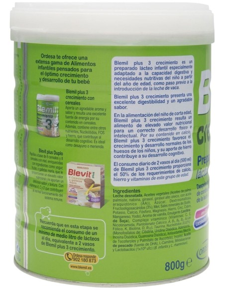 Blemil Plus Crecimiento 3, 800 G