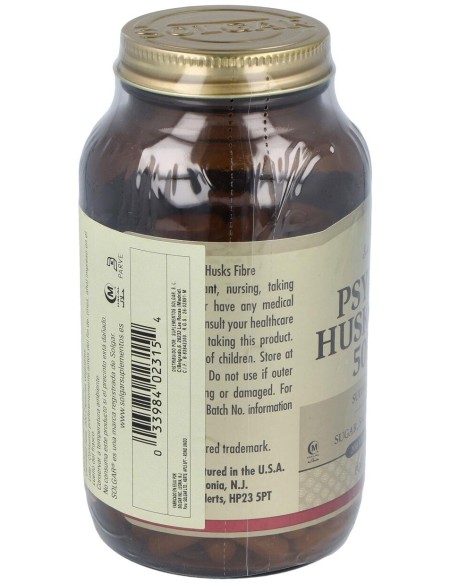 Solgar Fibra De Cáscara De Psyllium 500Mg 200Caps