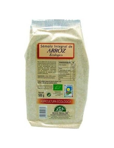 Semola De Arroz Integral 500Gr. Bio Vegan