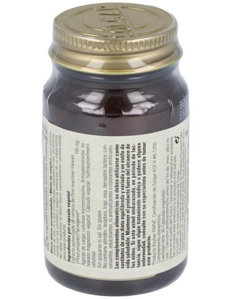 Solgar Pycnogenol 100Mg Extracto De Corteza De Pino 30Vcaps