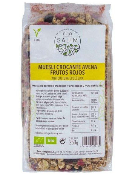 Eco-Salim Muesli Crocante De Avena Y Frutos Rojos Bio 250G