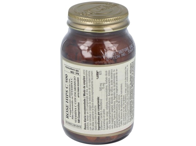 Vitamina C 500Mg Rose Hips 100Com