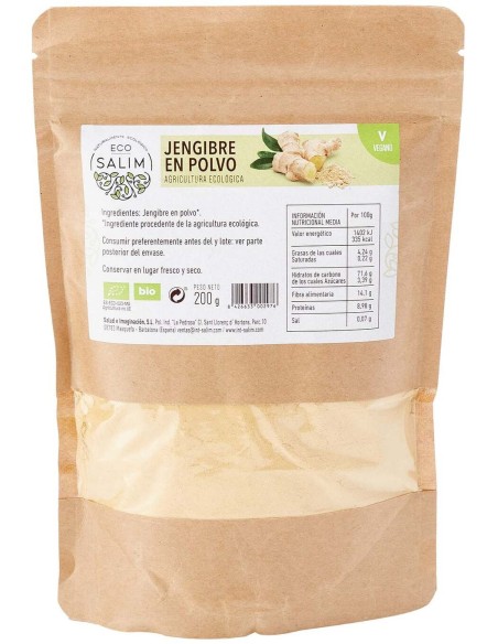 Jengibre En Polvo 200Gr. Bio Vegan