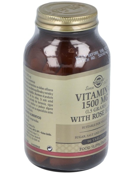 Solgar Vitamina C 1500Mg Con Escaramujo 90Comp
