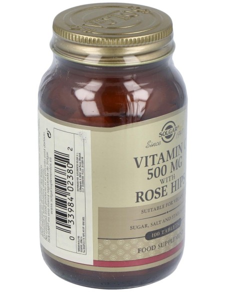 Vitamina C 500Mg Rose Hips 100Com