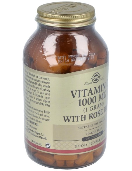 Solgar Vitamina C Con Escaramujo 1000Mg 250Comp.