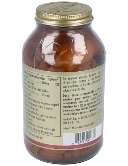 Solgar Vitamina C Con Escaramujo 1000Mg 250Comp.