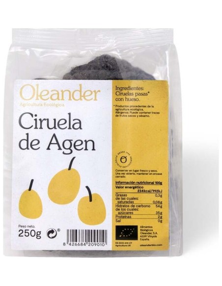 Ciruela De Agen Con Hueso 250Gr. Bio