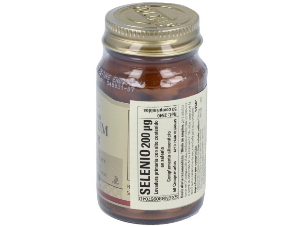 Solgar Selenio En Levadura 200Mcg 50 Comprimidos