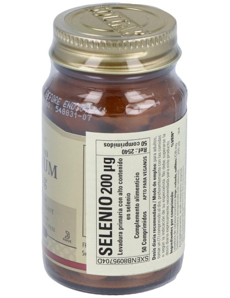 Solgar Selenio En Levadura 200Mcg 50 Comprimidos
