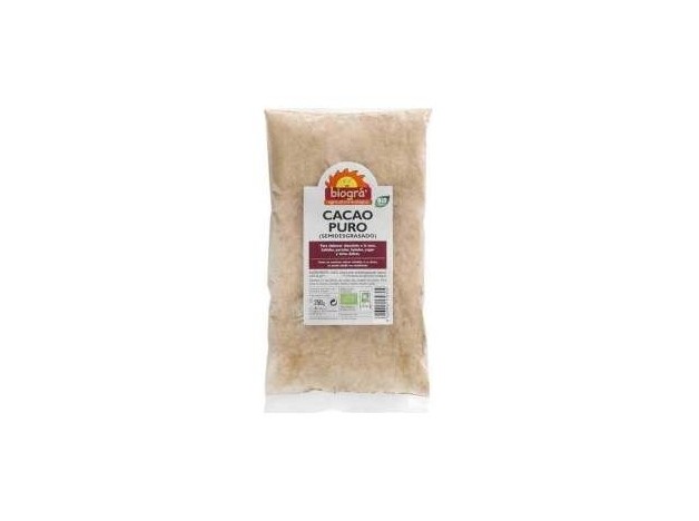 Cacao Puro Semidesgrasado Polvo 250Gr. Bio