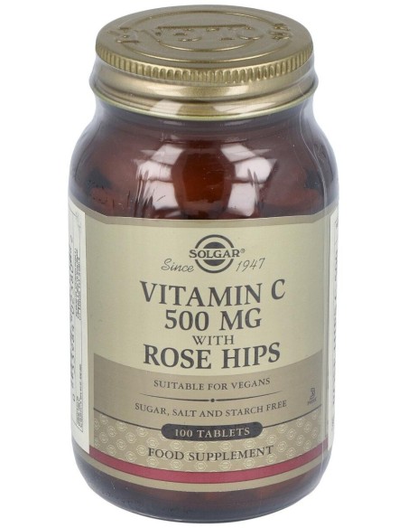 Vitamina C 500Mg Rose Hips 100Com
